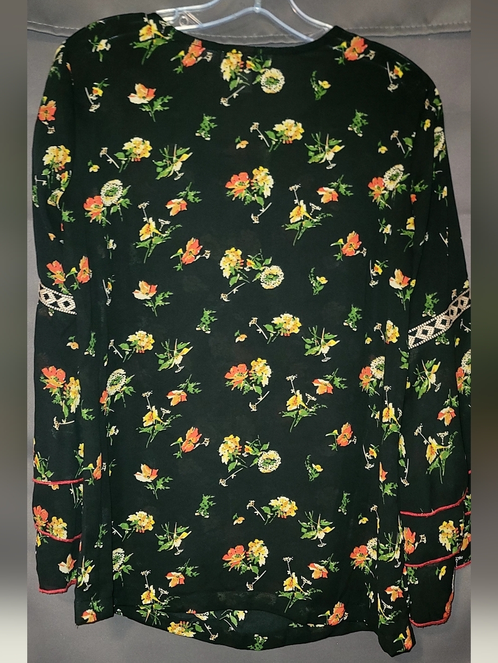 PANHANDLE SLIM Women's FLORAL PRINTED BLOUSE SZ S - Picture 6 of 10